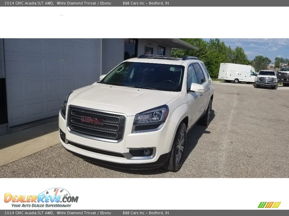 2014 GMC Acadia SLT AWD White Diamond Tricoat / Ebony Photo #2