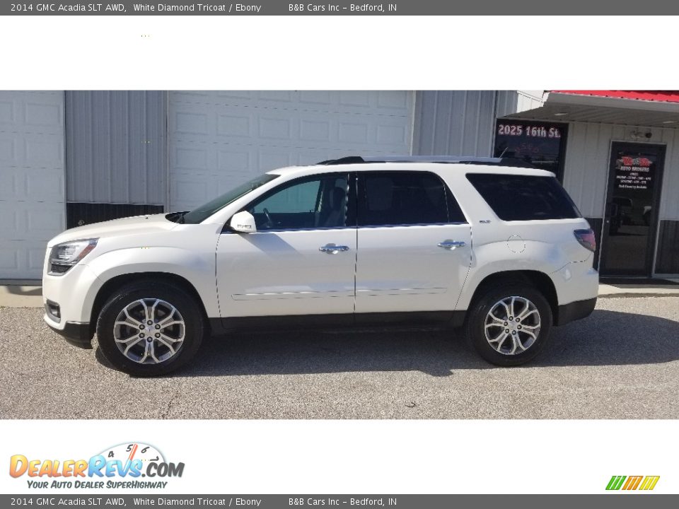 2014 GMC Acadia SLT AWD White Diamond Tricoat / Ebony Photo #6