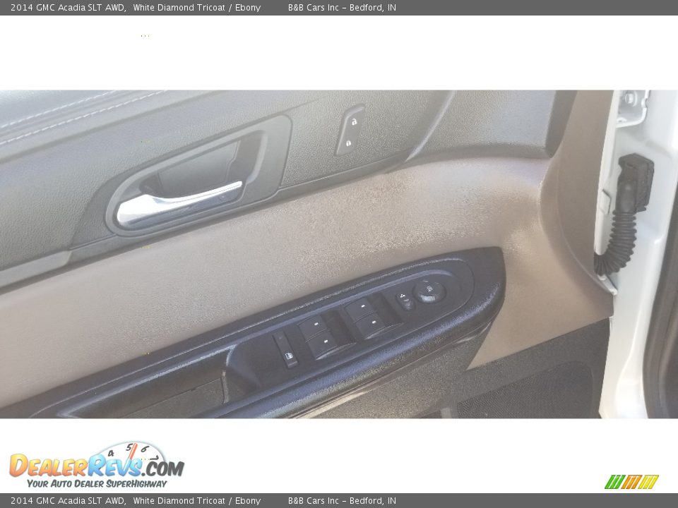 2014 GMC Acadia SLT AWD White Diamond Tricoat / Ebony Photo #9