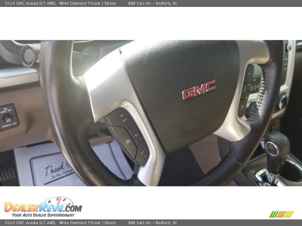 2014 GMC Acadia SLT AWD White Diamond Tricoat / Ebony Photo #10