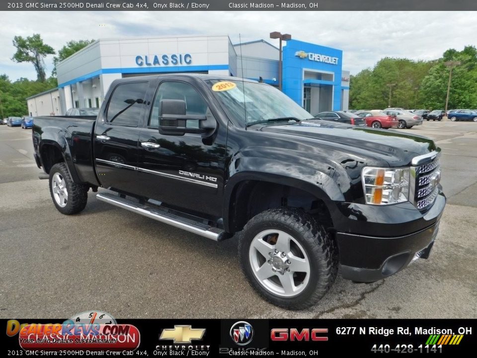 2013 GMC Sierra 2500HD Denali Crew Cab 4x4 Onyx Black / Ebony Photo #1