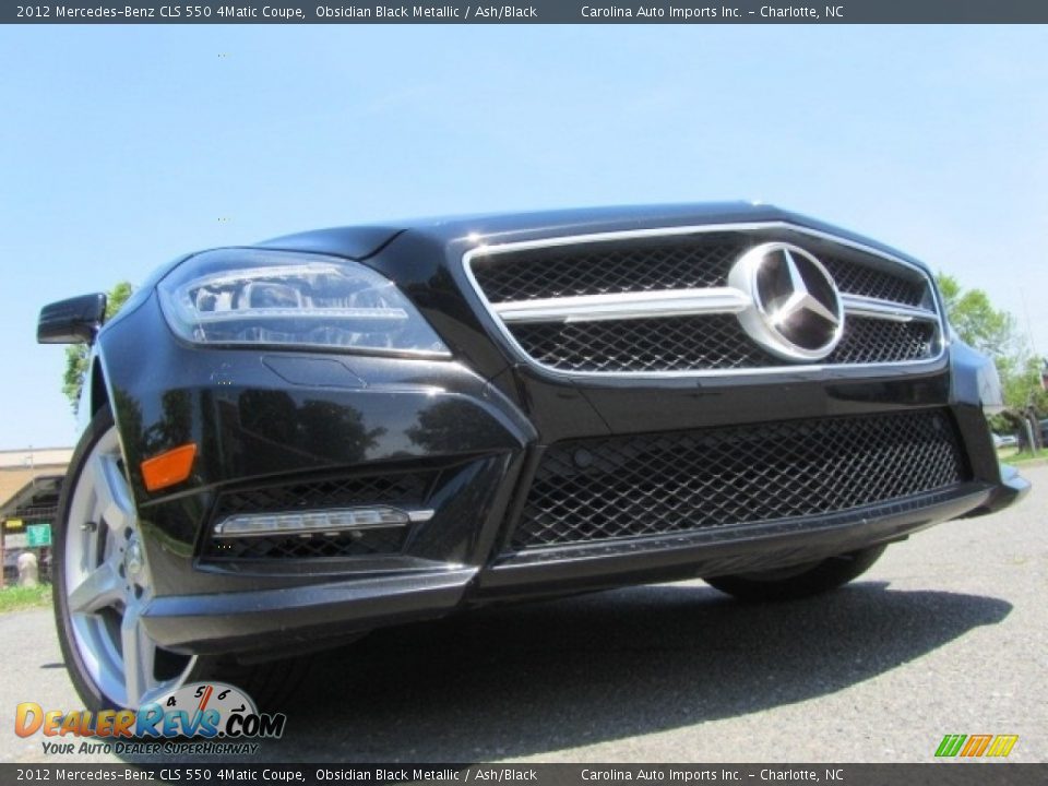 2012 Mercedes-Benz CLS 550 4Matic Coupe Obsidian Black Metallic / Ash/Black Photo #2