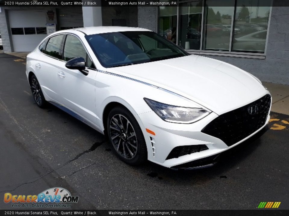 2020 Hyundai Sonata SEL Plus Quartz White / Black Photo #1