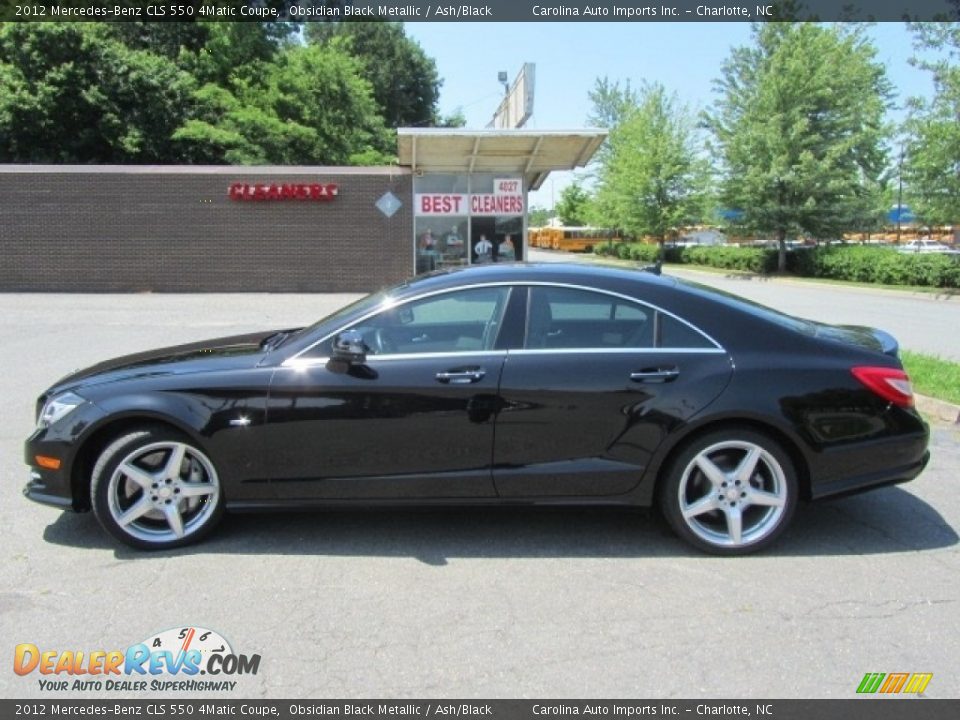 2012 Mercedes-Benz CLS 550 4Matic Coupe Obsidian Black Metallic / Ash/Black Photo #7