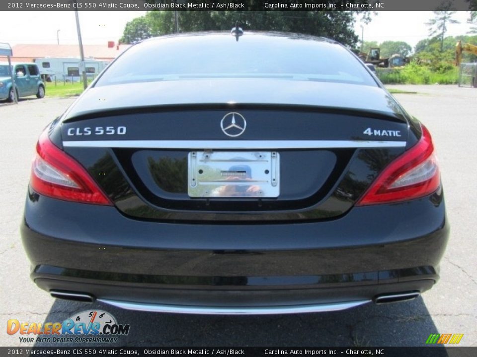 2012 Mercedes-Benz CLS 550 4Matic Coupe Obsidian Black Metallic / Ash/Black Photo #9