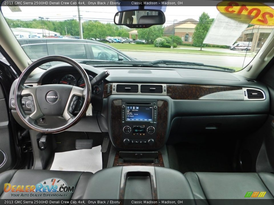 2013 GMC Sierra 2500HD Denali Crew Cab 4x4 Onyx Black / Ebony Photo #15