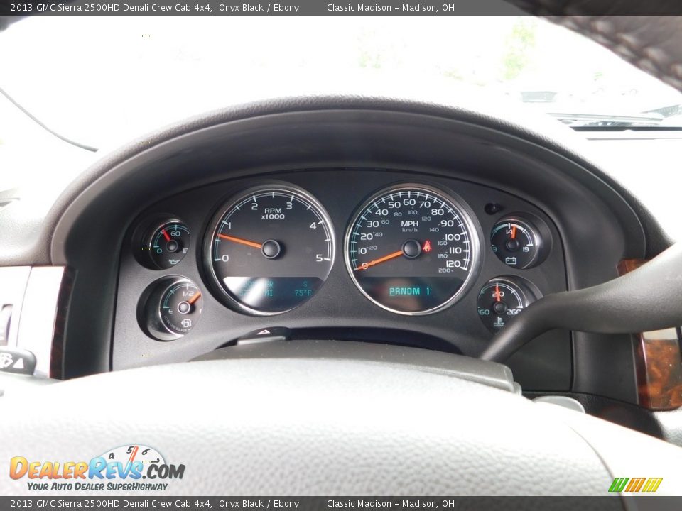 2013 GMC Sierra 2500HD Denali Crew Cab 4x4 Onyx Black / Ebony Photo #16