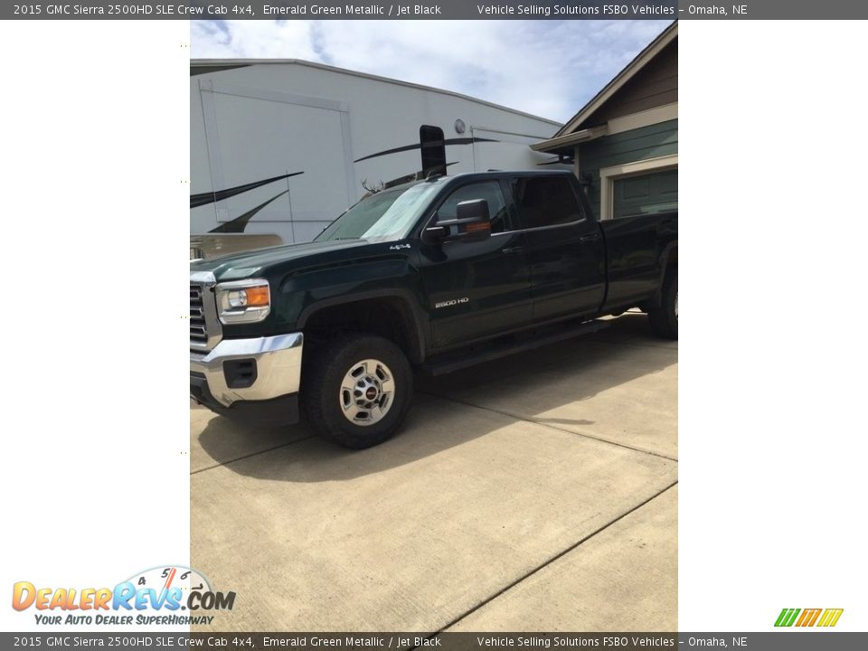 2015 GMC Sierra 2500HD SLE Crew Cab 4x4 Emerald Green Metallic / Jet Black Photo #1