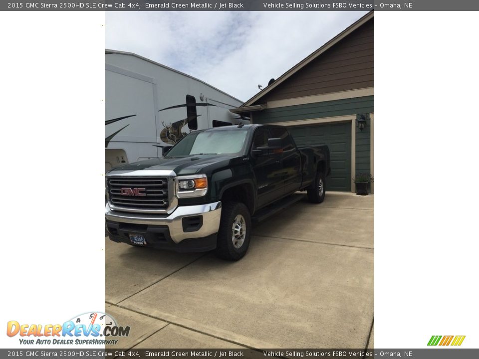 2015 GMC Sierra 2500HD SLE Crew Cab 4x4 Emerald Green Metallic / Jet Black Photo #3