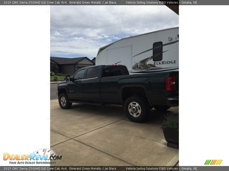 2015 GMC Sierra 2500HD SLE Crew Cab 4x4 Emerald Green Metallic / Jet Black Photo #5