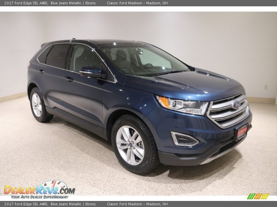 2017 Ford Edge SEL AWD Blue Jeans Metallic / Ebony Photo #1