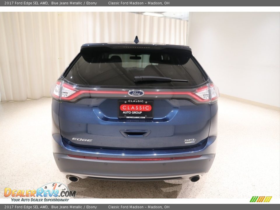 2017 Ford Edge SEL AWD Blue Jeans Metallic / Ebony Photo #4