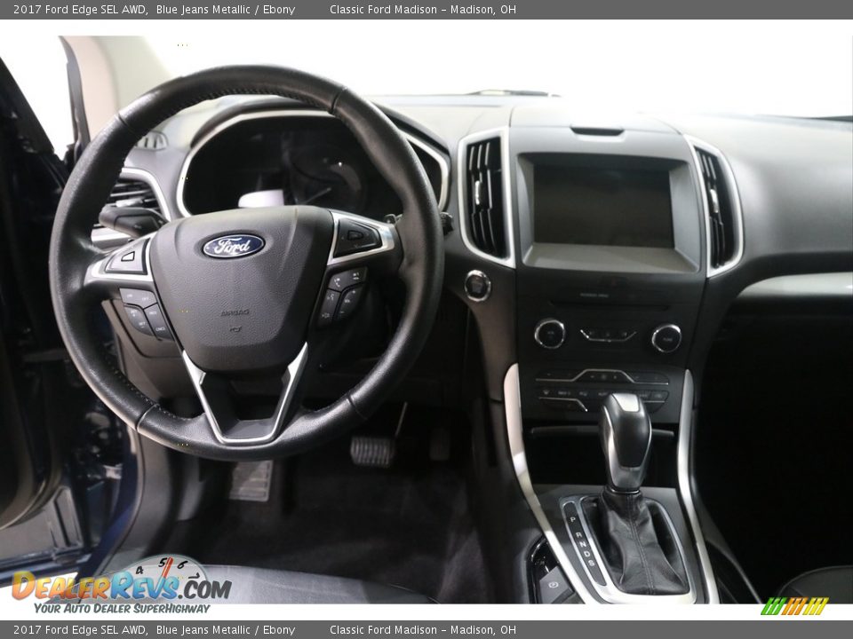 2017 Ford Edge SEL AWD Blue Jeans Metallic / Ebony Photo #7