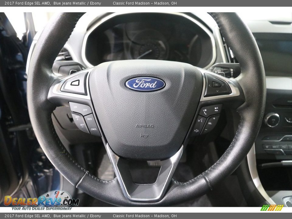 2017 Ford Edge SEL AWD Blue Jeans Metallic / Ebony Photo #8