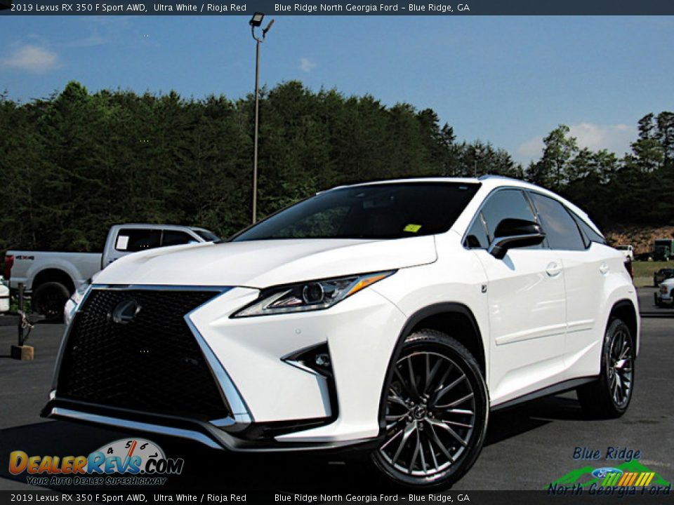 2019 Lexus RX 350 F Sport AWD Ultra White / Rioja Red Photo #1