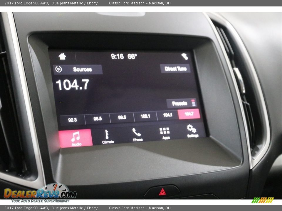 2017 Ford Edge SEL AWD Blue Jeans Metallic / Ebony Photo #11