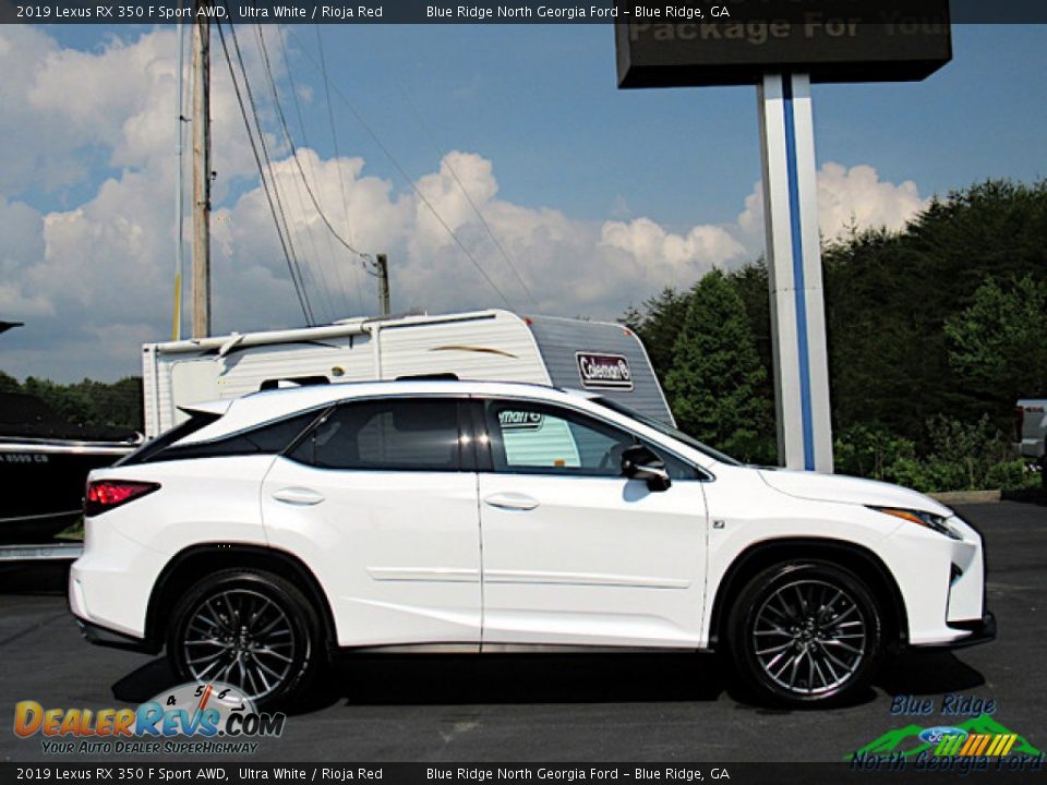 2019 Lexus RX 350 F Sport AWD Ultra White / Rioja Red Photo #6