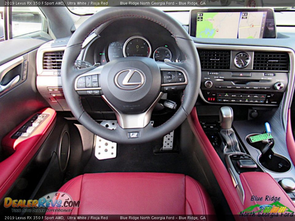 2019 Lexus RX 350 F Sport AWD Ultra White / Rioja Red Photo #14