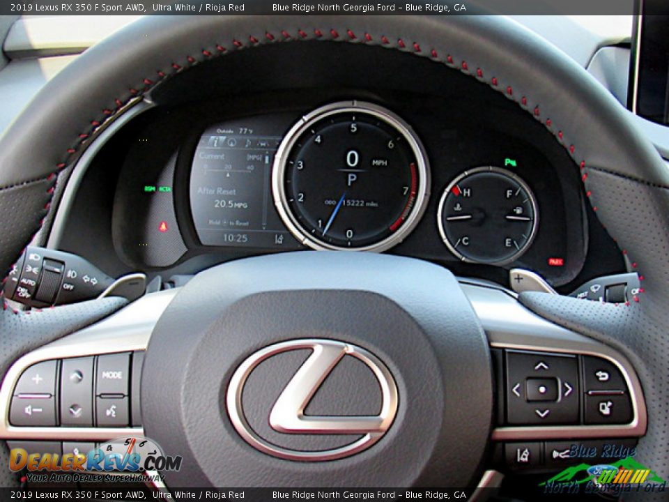 2019 Lexus RX 350 F Sport AWD Ultra White / Rioja Red Photo #17