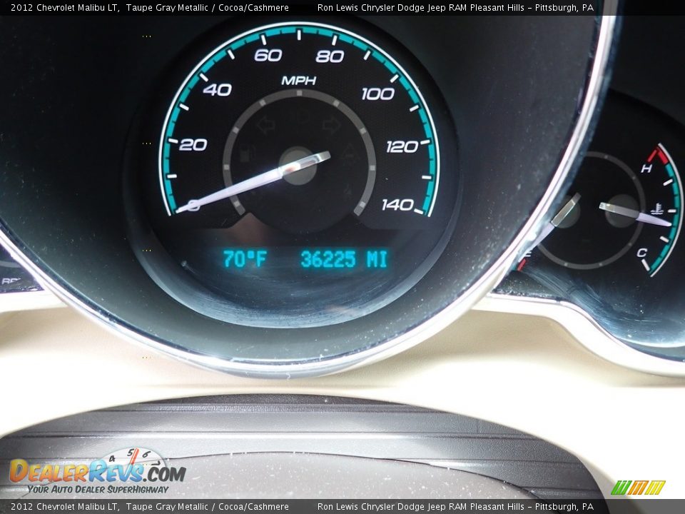 2012 Chevrolet Malibu LT Taupe Gray Metallic / Cocoa/Cashmere Photo #20