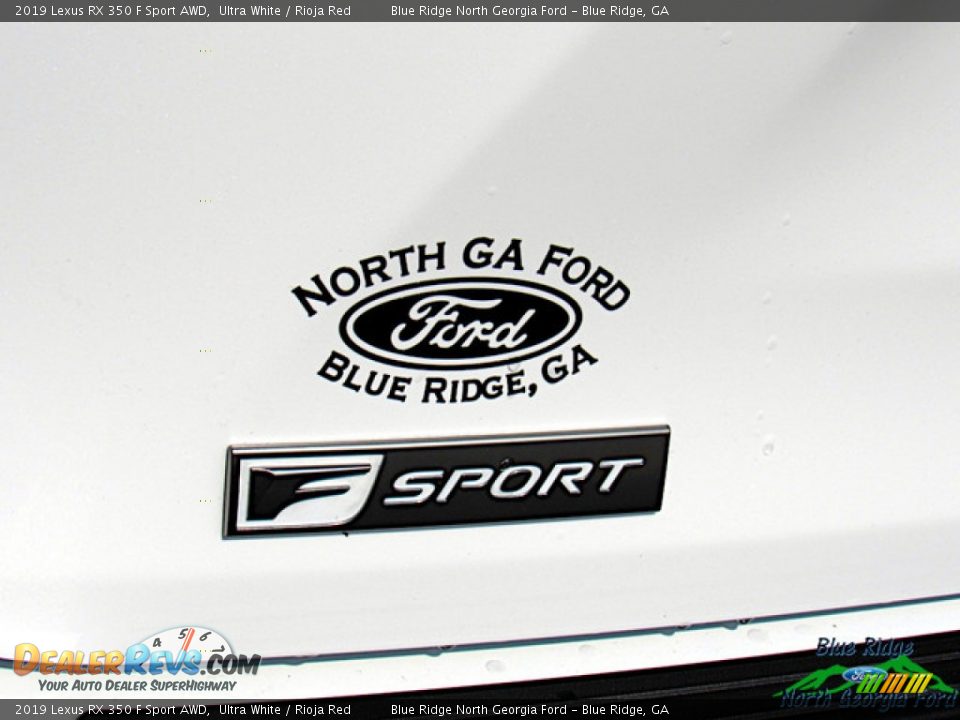2019 Lexus RX 350 F Sport AWD Ultra White / Rioja Red Photo #35