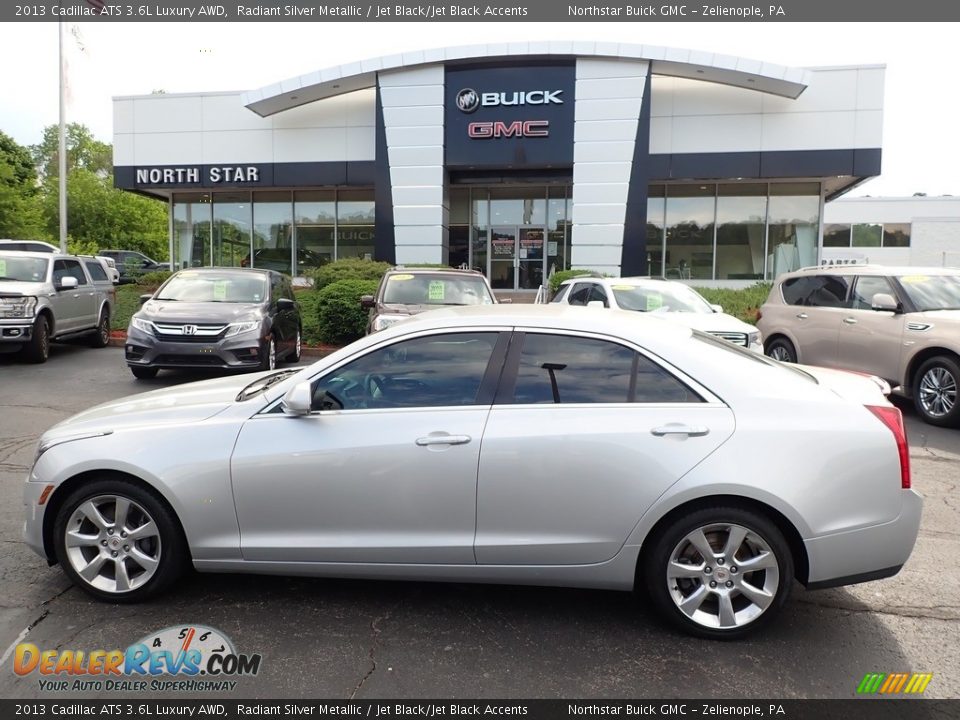 2013 Cadillac ATS 3.6L Luxury AWD Radiant Silver Metallic / Jet Black/Jet Black Accents Photo #14