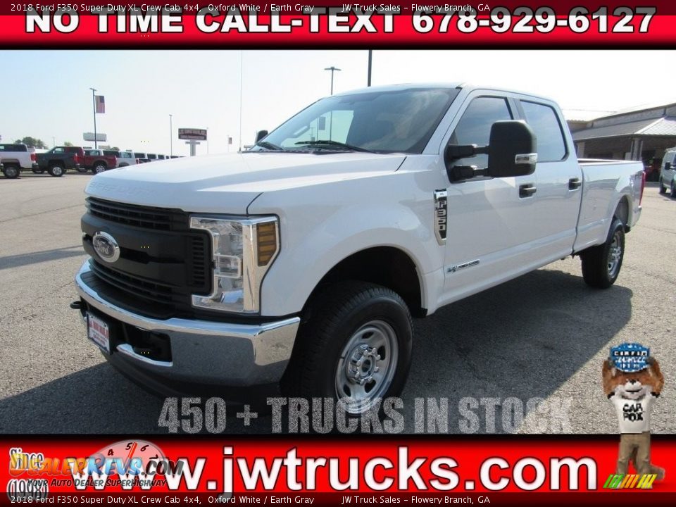 2018 Ford F350 Super Duty XL Crew Cab 4x4 Oxford White / Earth Gray Photo #1