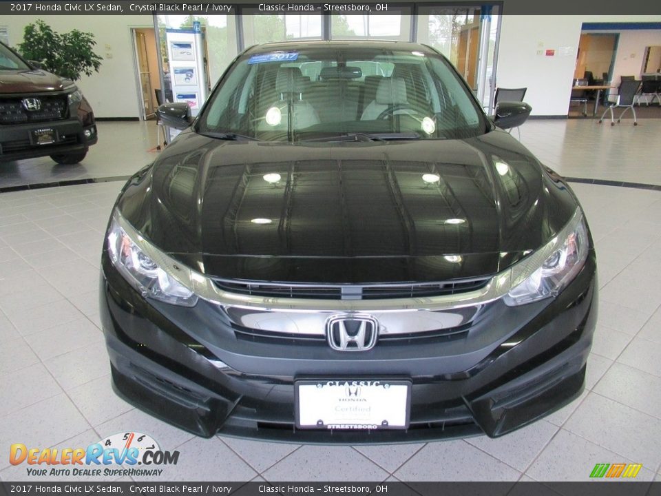 2017 Honda Civic LX Sedan Crystal Black Pearl / Ivory Photo #2
