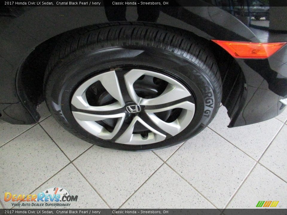 2017 Honda Civic LX Sedan Crystal Black Pearl / Ivory Photo #5