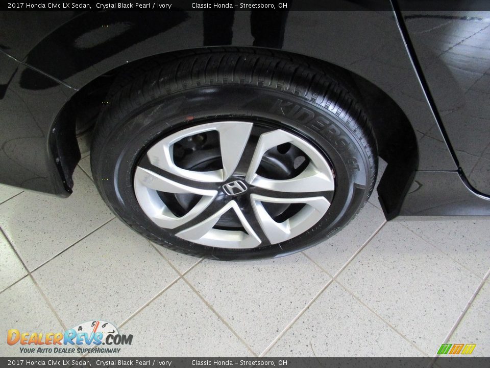 2017 Honda Civic LX Sedan Crystal Black Pearl / Ivory Photo #6