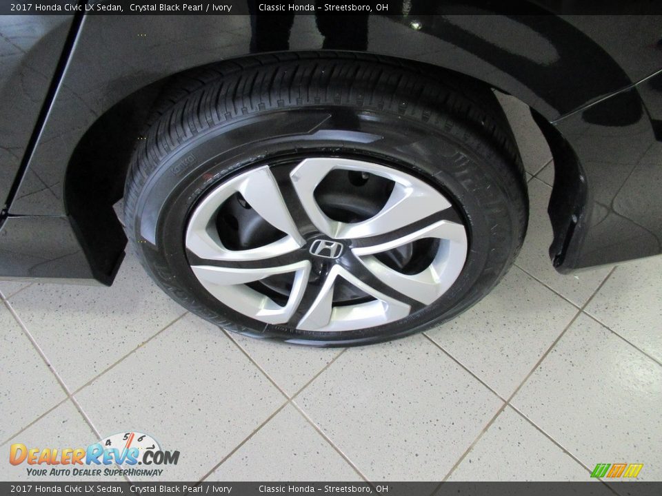 2017 Honda Civic LX Sedan Crystal Black Pearl / Ivory Photo #11