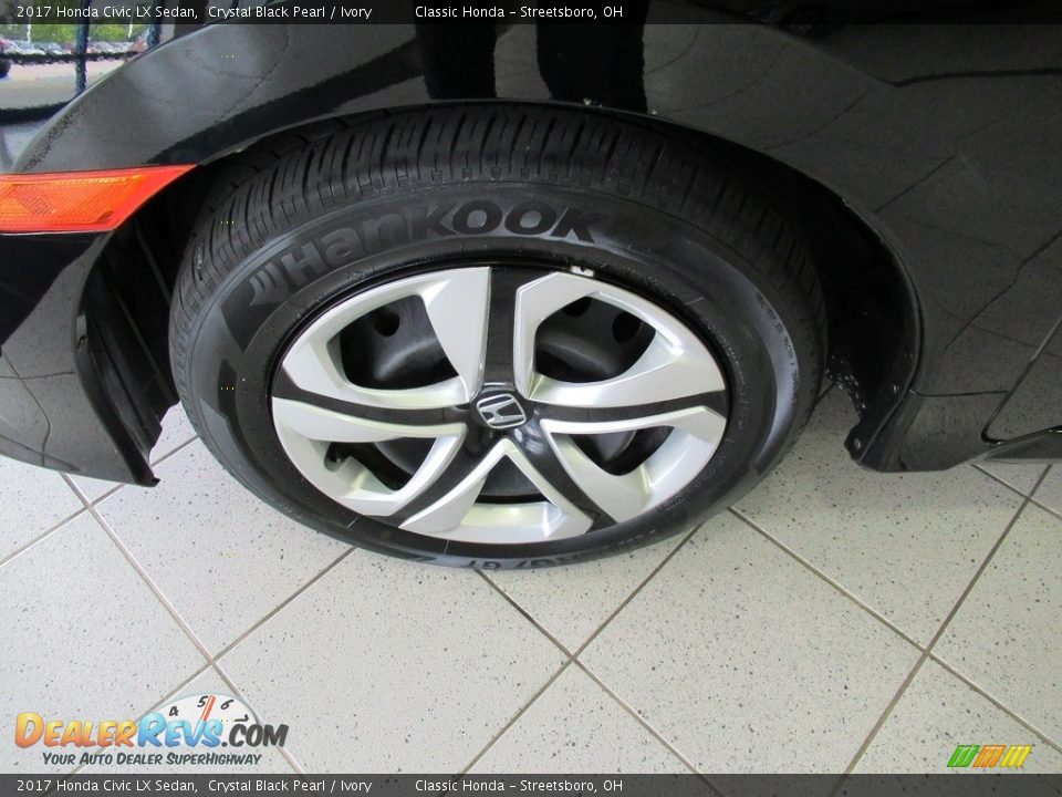 2017 Honda Civic LX Sedan Crystal Black Pearl / Ivory Photo #12