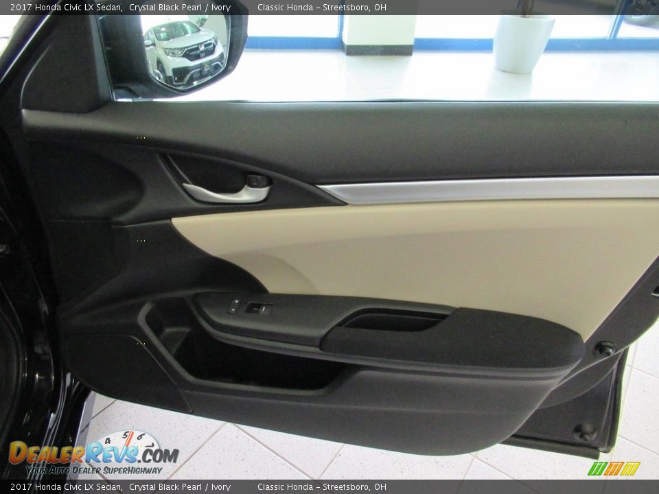 2017 Honda Civic LX Sedan Crystal Black Pearl / Ivory Photo #14