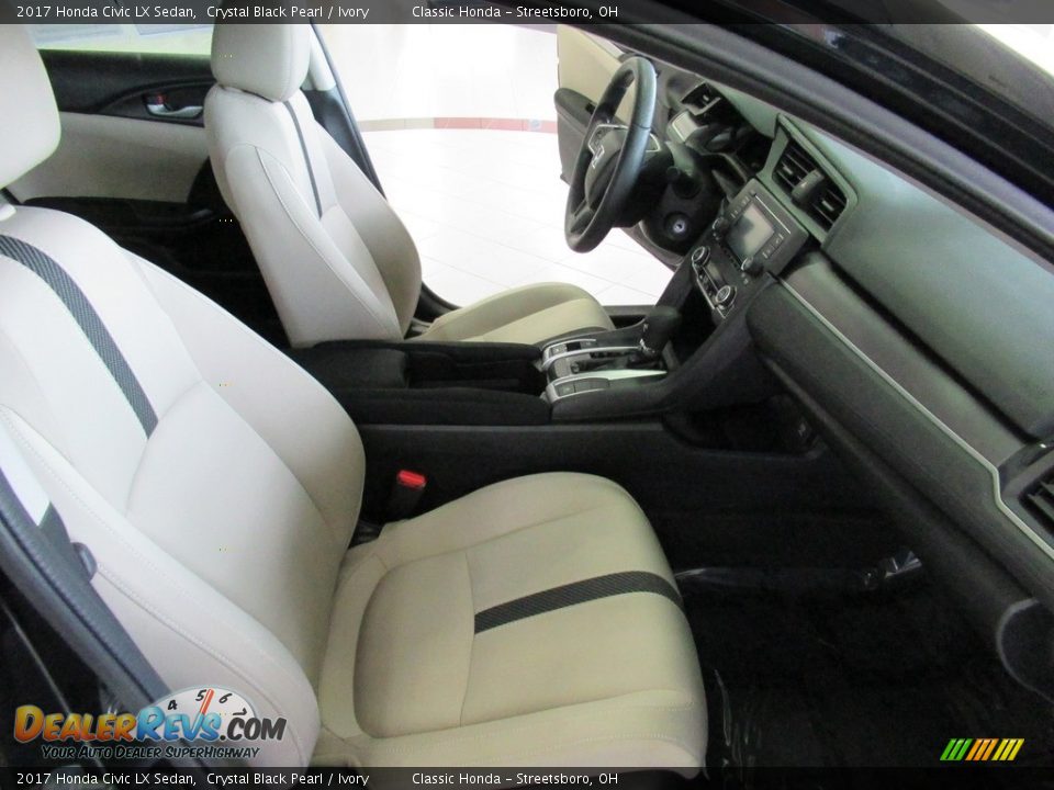 2017 Honda Civic LX Sedan Crystal Black Pearl / Ivory Photo #16