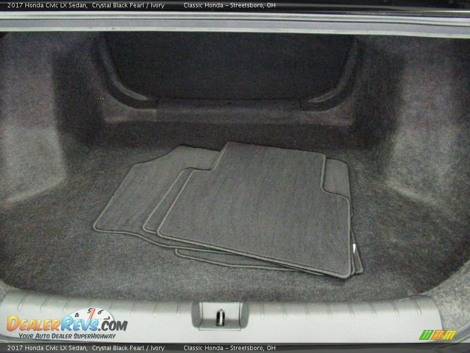 2017 Honda Civic LX Sedan Crystal Black Pearl / Ivory Photo #20