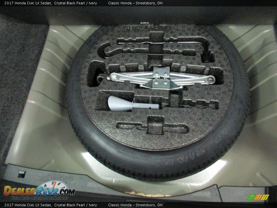 2017 Honda Civic LX Sedan Crystal Black Pearl / Ivory Photo #21