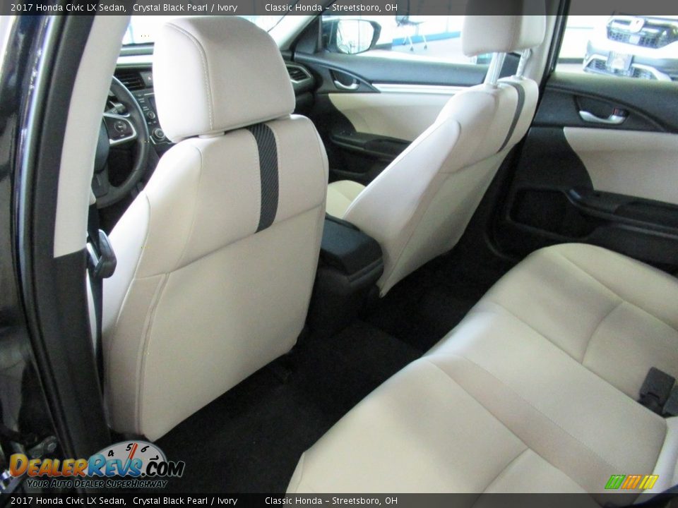 2017 Honda Civic LX Sedan Crystal Black Pearl / Ivory Photo #23