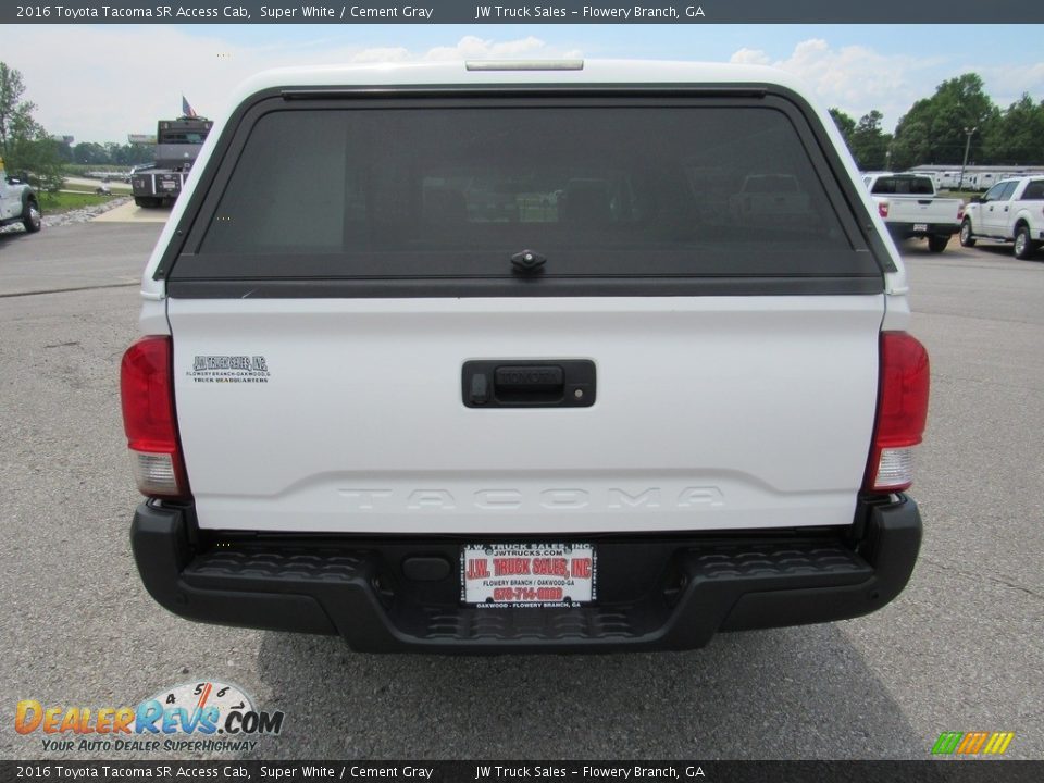 2016 Toyota Tacoma SR Access Cab Super White / Cement Gray Photo #2