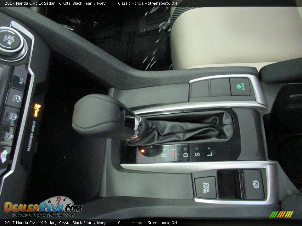 2017 Honda Civic LX Sedan Crystal Black Pearl / Ivory Photo #31