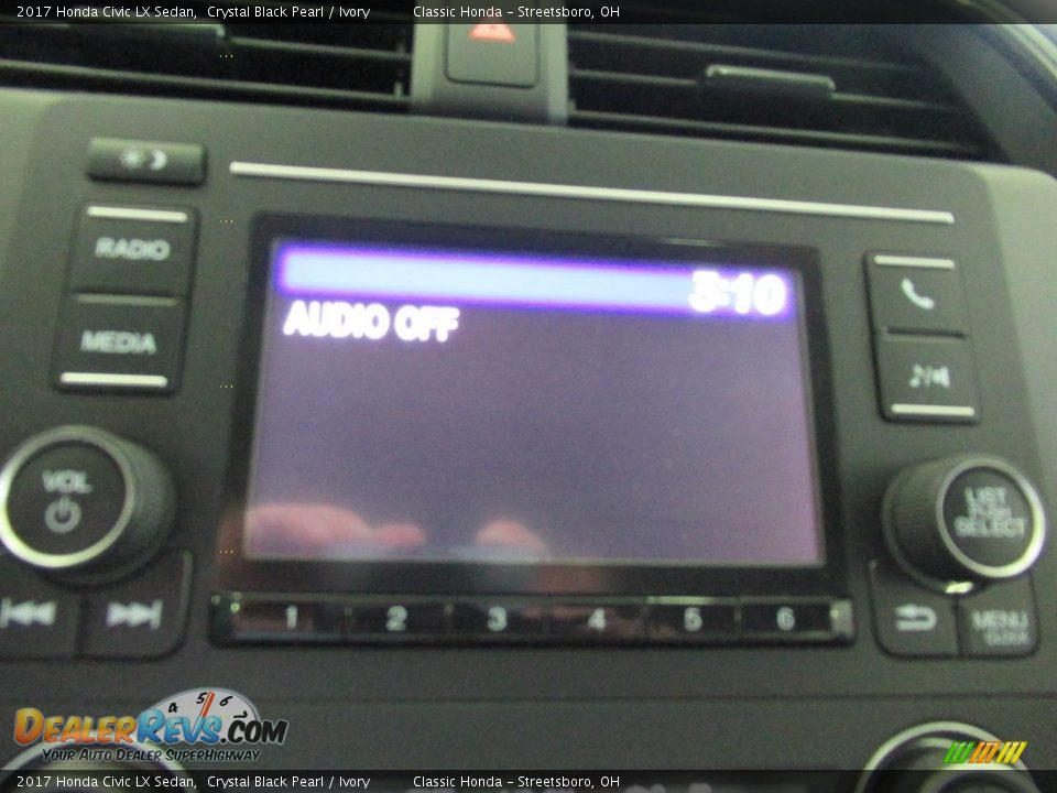 2017 Honda Civic LX Sedan Crystal Black Pearl / Ivory Photo #33