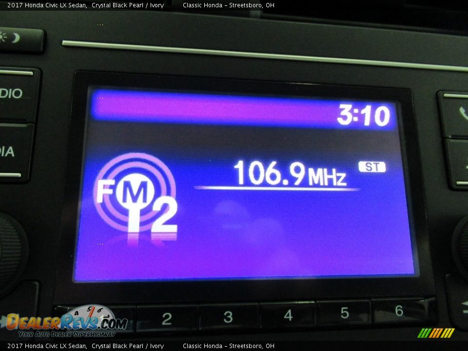 2017 Honda Civic LX Sedan Crystal Black Pearl / Ivory Photo #34