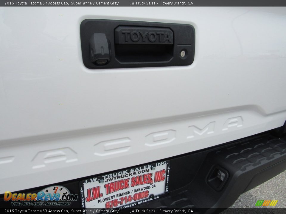 2016 Toyota Tacoma SR Access Cab Super White / Cement Gray Photo #10