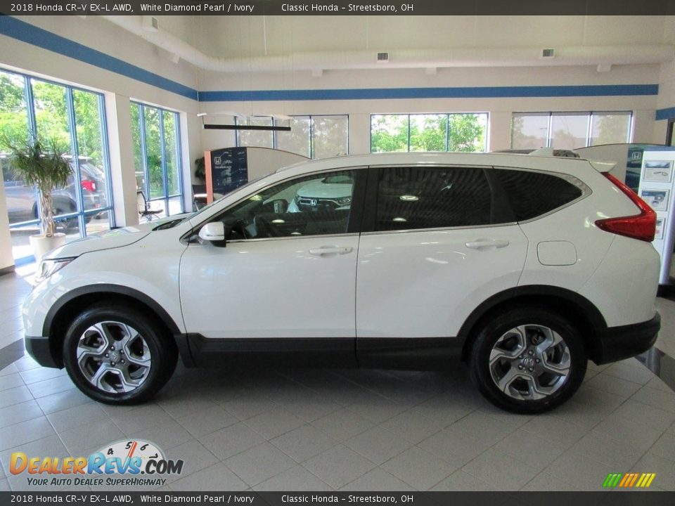 2018 Honda CR-V EX-L AWD White Diamond Pearl / Ivory Photo #2