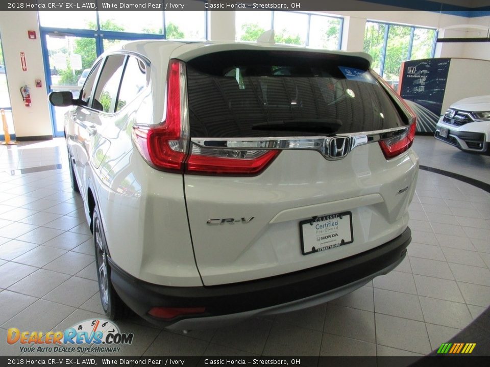 2018 Honda CR-V EX-L AWD White Diamond Pearl / Ivory Photo #3