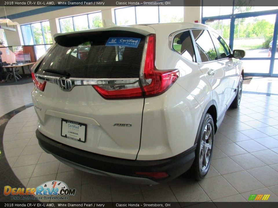 2018 Honda CR-V EX-L AWD White Diamond Pearl / Ivory Photo #4