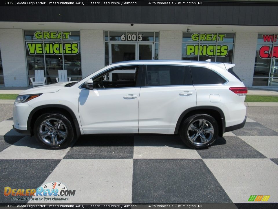2019 Toyota Highlander Limited Platinum AWD Blizzard Pearl White / Almond Photo #1