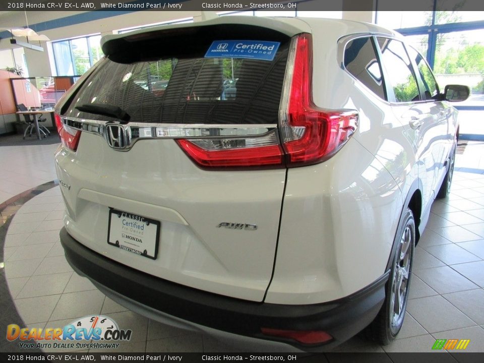 2018 Honda CR-V EX-L AWD White Diamond Pearl / Ivory Photo #10