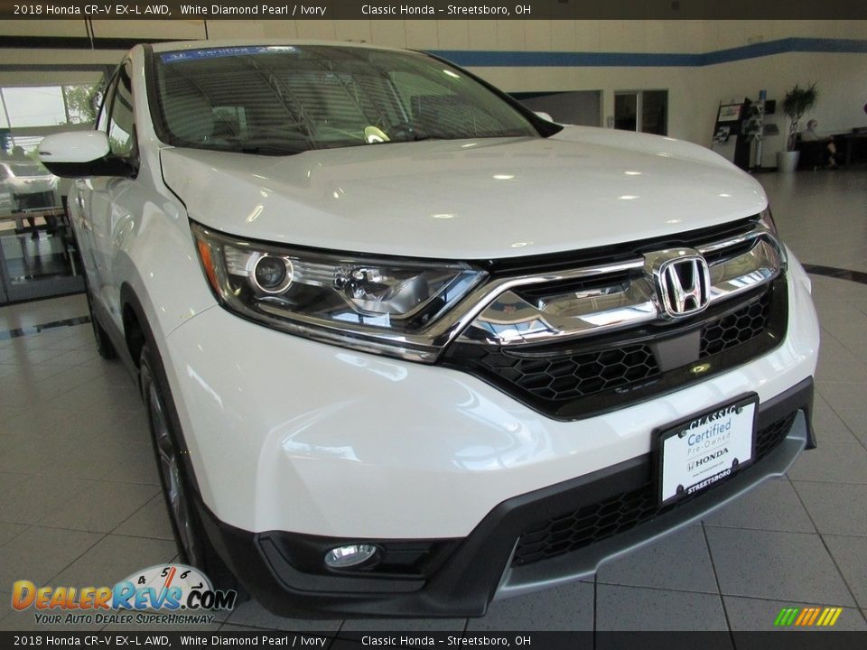 2018 Honda CR-V EX-L AWD White Diamond Pearl / Ivory Photo #12