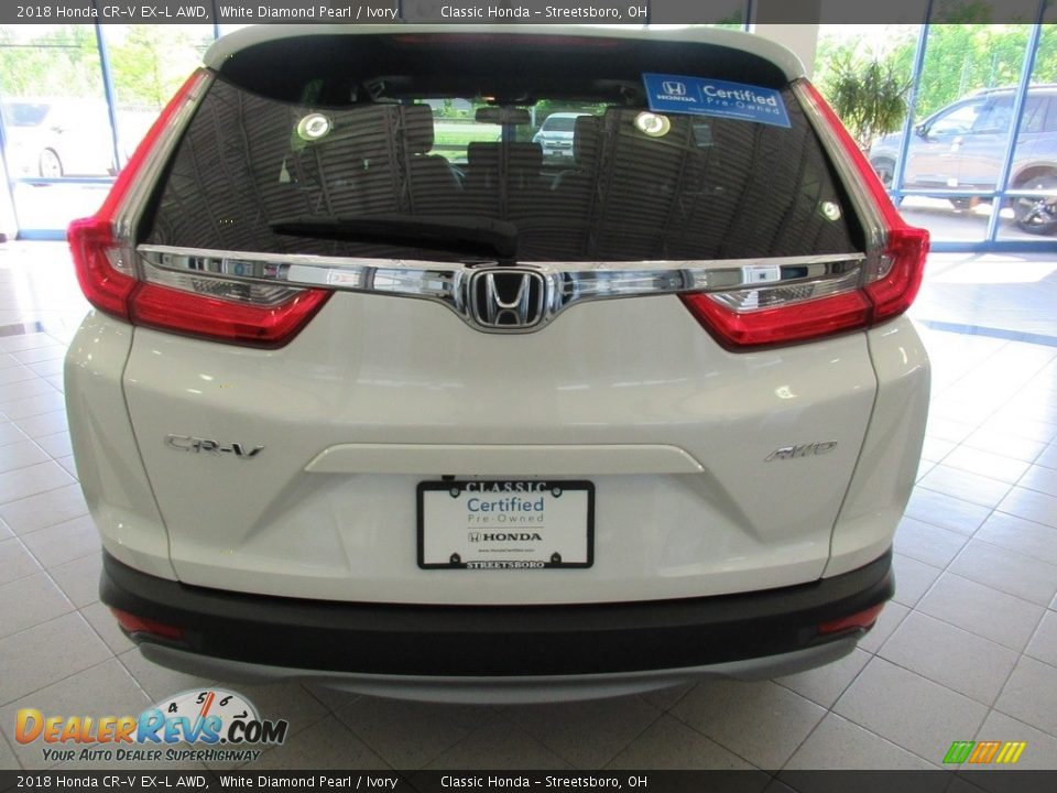 2018 Honda CR-V EX-L AWD White Diamond Pearl / Ivory Photo #14