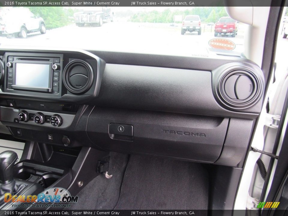 2016 Toyota Tacoma SR Access Cab Super White / Cement Gray Photo #36